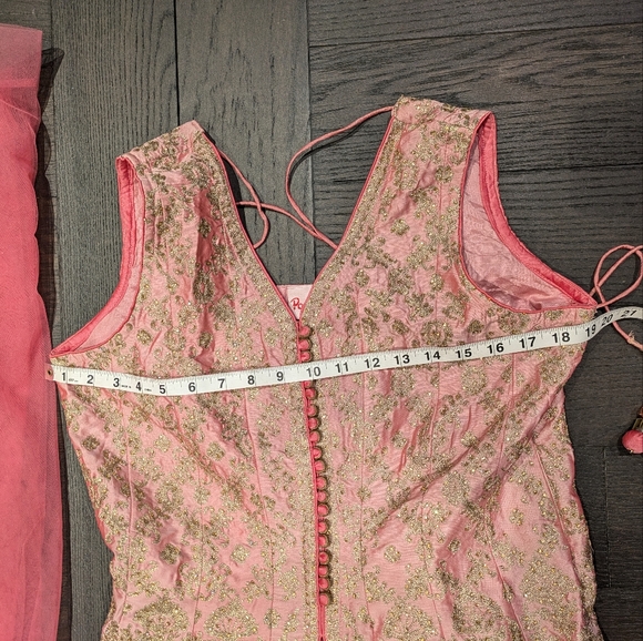 Pink Lehenga with Jacket and Skirt - Picture 3 of 9